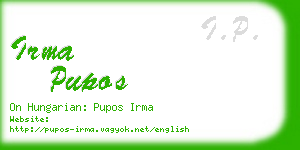 irma pupos business card